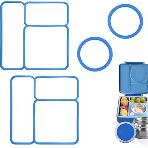 4 pack Lid Seal Gasket For OmieBox,Fit Seal Replacement for Kids Bento Box,Made from Food-Safe Silic