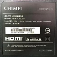 [老機不死] 奇美 CHIMEI TL-50LS60 面板故障 零件機