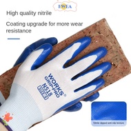 EWEA Work Gloves, Nitrile Nylon Nitrile Gloves, Wear-resistant Labor Protection Industrial