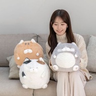 日本直送 LIV HEART 肥貓咪 肯定感 三毛 黑色 灰色 陪睡 兒童 安撫 公仔 超軟 攬枕 抱枕 冬天 暖手枕 ねこ肯定感 コロコロハンドマフ ら ぬいぐるみ