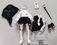 Free Will Electronic Cute Pet 12 ชิ้น BJD กล่องบลังก์ ตุ๊กตาบิดาบิดาที่ย้ายได้ ชุดและอุปกรณ์ OB11 ขอ