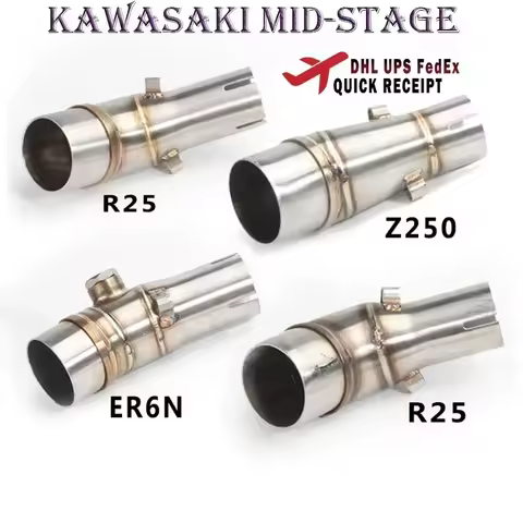 General purpose 51mm motor Knalpot Silencer Tengah midlink pipa untuk for Kawasaki Z250 Z250SL R250 
