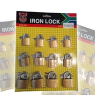 ULA BRASS PADLOCK SET 12pcs. X10355M- PER PAD