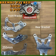 RS150 - BREMBO P34 RED LOGO & BRACKET