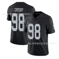 Same Day Delivery NFL Rugby Jersey Jersey Raiders 98 Black Raiders Maxx Crosby Jersey