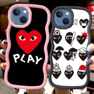 MERAH Z-8 CDG Red Black Pink Case Casing for iPhone 13 14 15 Plus