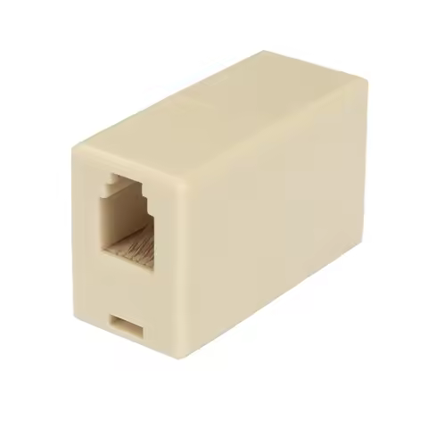 5PCS RJ10 4P4C Coupler 1 Way RJ9 Telephone Cable Splitter Adapter Suitable For Telephone