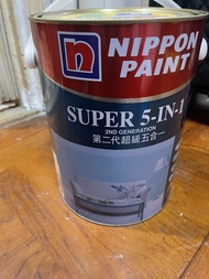 Nippon Paint 立邦 第二代超級5合1內牆乳膠漆 SF2851M 梨碧花 及 淨味底漆 paint 5L  (全新）油漆