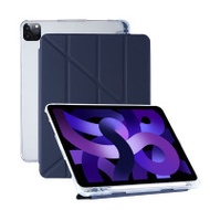 iPad 變形Y折帶筆槽保護殼 - 深藍色 - air4代/5代/6代【10.9/11吋】| Y型折疊設計 | TPU材質軟殼 | 全方位保護 | 一體式筆槽 | 精準孔位裸機手感