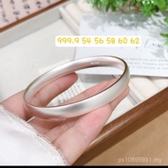 Fashion Mother Bracelet Bracelet Horseshoe Free Elder Bracelet Ancient Method Pure Silver Tire Wide 
