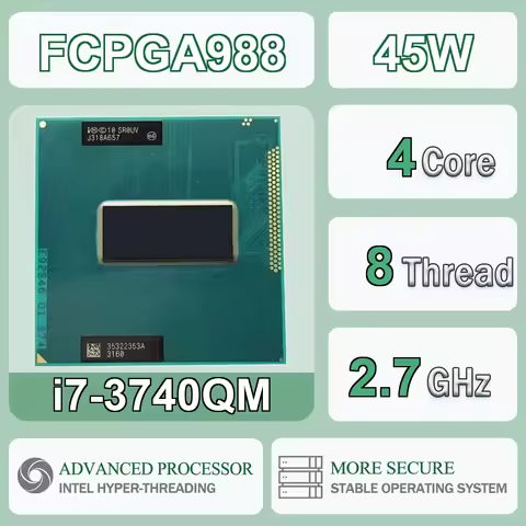 Intel Core I7-3740QM SR0UV 2.7GHz 4 Cores 8 Threads 45W I7 3740QM Computer CPU Processor Server Sock