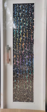 pintu kamar mandi pvc crystal motif batik hologram warna