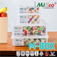 Mitico M-BOX Transparent Bekas Lauk/Makanan/Kueh Putih Jernih/M-Box Canister
