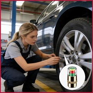 Tire Pressure Caps With Sensor 4 Pieces 3-Color 2.4Bar 36PSI Monitor Tire Pressure Gauge for Automot