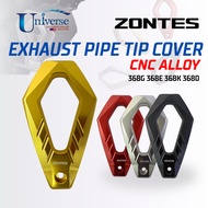 Zontes 368G / 368E / 368K / 368D Exhaust Pipe Tip Cover | Muffler Deco Tip | CNC Exhaust Protector |