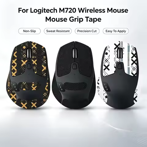 Logitech Strong Adhesive Sweat-Absorbent Anti-Slip Gaming Skin Decal， For Logitech M720 Wireless Mou