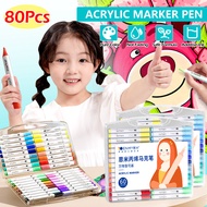 Acrylic Paint Drawing Enmy Acrylic Marker Pen Colouring Painting Art Arcylic Markerpen Kids 60/80 Co