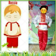 TERLARIS Kostum Negara Rusia Boy/Baju Kostum Rusia Boy