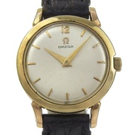 歐米茄 (Omega ) OMEGA古董腕錶 Cal.244 鍍金 x 皮錶帶 手動上鍊 指針顯示 銀色錶盤 女士 [二手]