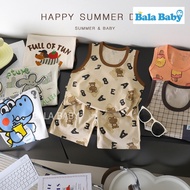 Children's Sleeveless Cartoon Set Muscle 2-Piece Hot Fashion 2026 BXT07