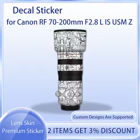 RF70200 Decal Skin for Canon RF 70-200mm F2.8 L IS USM Z Lens Skin Decal 70200F2.8 Protective Film C
