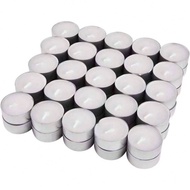 50pcs 1-Hour Burning Time Unscented Tea Light Candles - Party Candles, Tea Light Ambiance Candles Fo