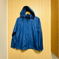 NORTH END WEATHERPROOF VINTAGE WINDBREAKER LIGHT ZIPPER JACKET COAT LONG SLEEVE BLUE SMALL 20x26