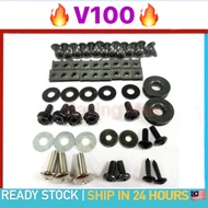 SUZUKI V100 AG100 COVER SCREW SET SKREW SKRU BOLT COVERSET V 100 BUSH RUBBER DAMPER GETAH CLIP BODY 