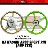 KAWASAKI AR80 ( PNP EX5 ) SPORT RIM 1.4/1.4-18 FULL COP / GOLD / GREEN / RED / SIAP BRAKE DISC / PNP