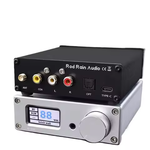 HIFI Dual ES9038Q2M USB Decoder QCC3084 Blueooth 5.4 Fiber Optic Coaxial Input DAC 24bit 192K LDAC
