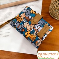 WENNEYN91P Short Wallet, Zipper Hasp Printing Coin Purse, Fashion PU Leather-Capacity Money Bag Wome