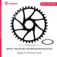 PASS QUEST Chainring 0mm offset for SHIMANO M6100 M7100 M8100 M9100 Direct Mount Crank Narrow Wide C