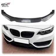 For BMW 2 Series F22 F23 220i 218i 228i 225d 220d 218d 2014-2021 Front Bumper Lip Spoiler Glossy Bla