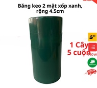 Băng keo 2 mặt xốp xanh 12cm - 24cm - 45cm độ dầy 1mm lõi giấy 3mm