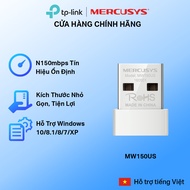 Bộ Chuyển Đổi USB Wifi Nano MERCUSYS MW150US N150 - Hàng Phân Phối Chính Thức