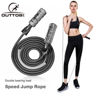 Outtobe Jump Rope Workout Skipping Rope for Exercise Tangle-Free  Rapid Speed Jump Rope Memory Foam Handles with Adjustable Cotton Rope Fit for Men &amp; Women Aerobic Exercise