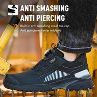 New Rotating button Safety Shoes Men Anti scald welding shoes Puncture-Proof work boots Steel toe sh