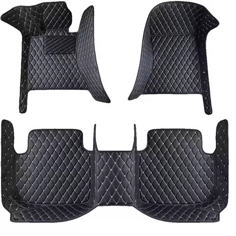 2025 FASHION PU Leather LUXURY Car Floor Mats For BMW E91 Touring 2005~2011 Waterproof Carpets Inter