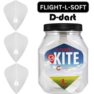 L STYLE DART FLIGHTS - (L4 KITE) Flight L SOFT WHITE L4 KITE DARTS FLIGHT 15PCS/PACK (SAYAP ARROW)