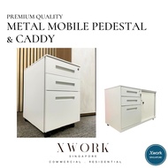 [SG SELLER] Xwork SpacePlus Metal Mobile Pedestal / Caddy with Tambour door Office Home Cabinet Ready Stocks