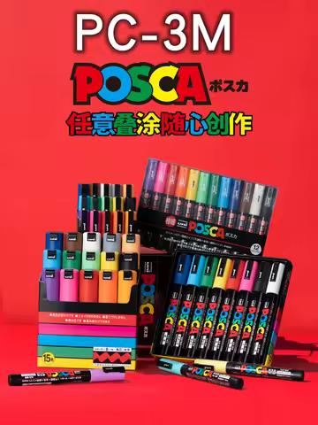 Uni Marker Pen, PC-3M Acrylic posca marcadores permanent marker graffiti paint pen For Rock Metal Le