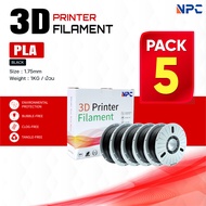 (แพ็ค5)เส้นพลาสติก 3D Filament/PLA/Black/3D PLA/Filament for 3D Printer 1.75 mm เครื่องปริ้น 3 มิติ