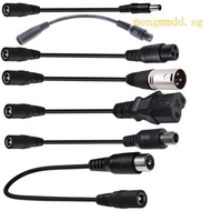 MEN Travel Friendly DC5521 Female to DC8016 DC5525 Male Adapter Cable Cord Black