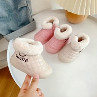 Girls Snow Boots Children Warm Ankle Boots Thick Warm Plush Fur Fashion Kids Short Leather Boots 202