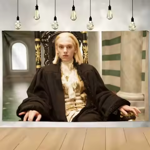 J-Jamie Campbell Bower Music & Goth Tapestry, Dark Aesthetic Statement for Alternative Room Wall Dec