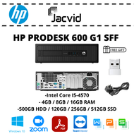 HP ProDesk 600 G1 / 800 G1 SFF PC (I5-4th Gen-4570/4GB RAM/500GB/120GB SSD/256GB SSD/512GB SSD) #USE