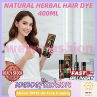 (WEWE) Natural Herbal Hair Dye Shampoo Plant Based Cover Grey Hair Syampu Pewarna Rambut Herba  天然植物