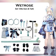 Wetrose Hololive New Year Kimono Fuwawa Mococo Abyssgard Twin Cosplay Costume Cute Style Anime Japan