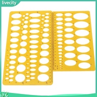 {livecity} 21cm/25cm Ellipse Drafting Drawing Stencil Mechanical Ruler Oval Round Template