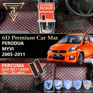 Top Carpet PERODUA MYVI ( 2005 – 2011 ) 6D PU Leather Car Carpet VIP Car Mat Floor Mat Alas Kaki Kar